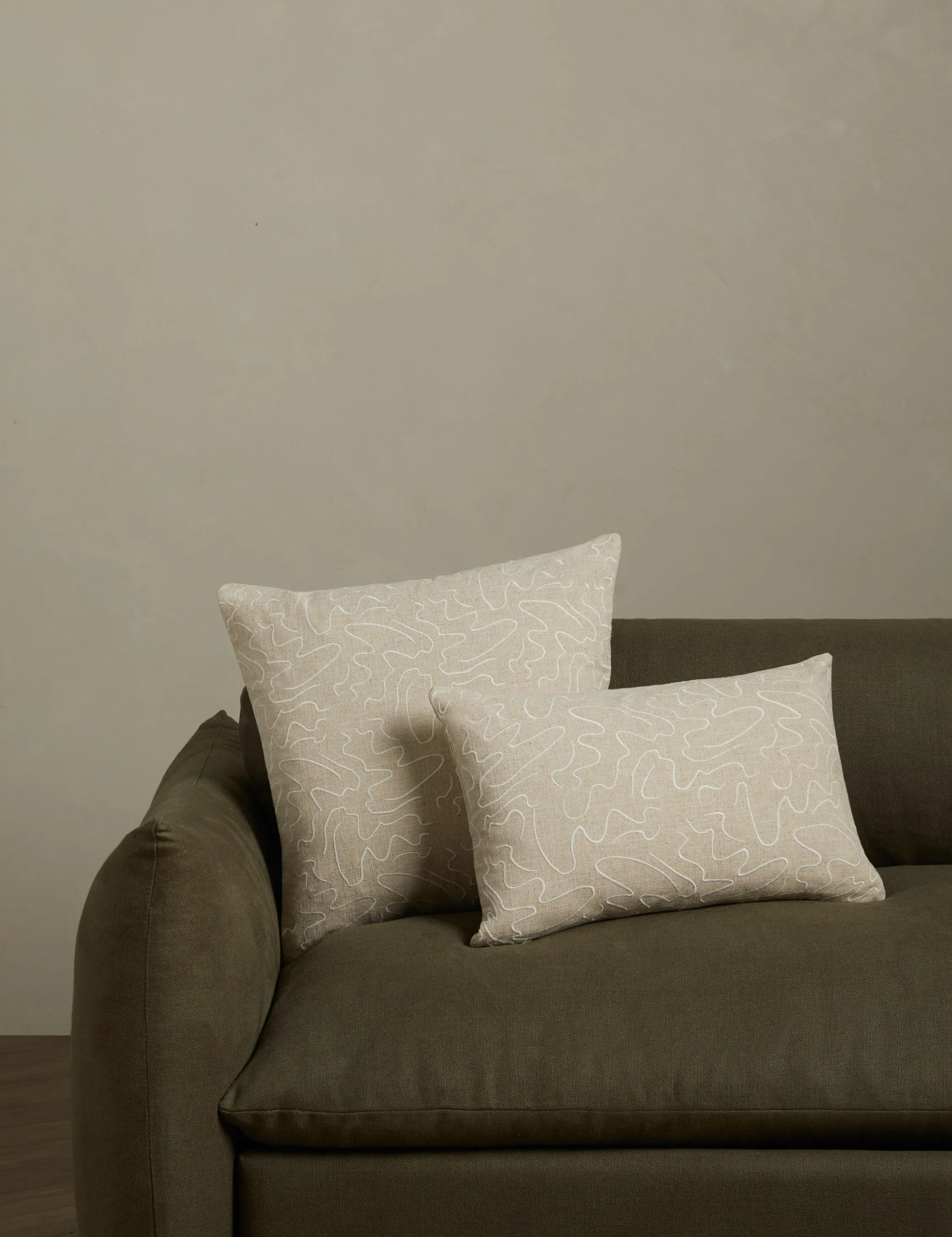 Topos Embroidered Pillow by Élan Byrd Lulu and Georgia
