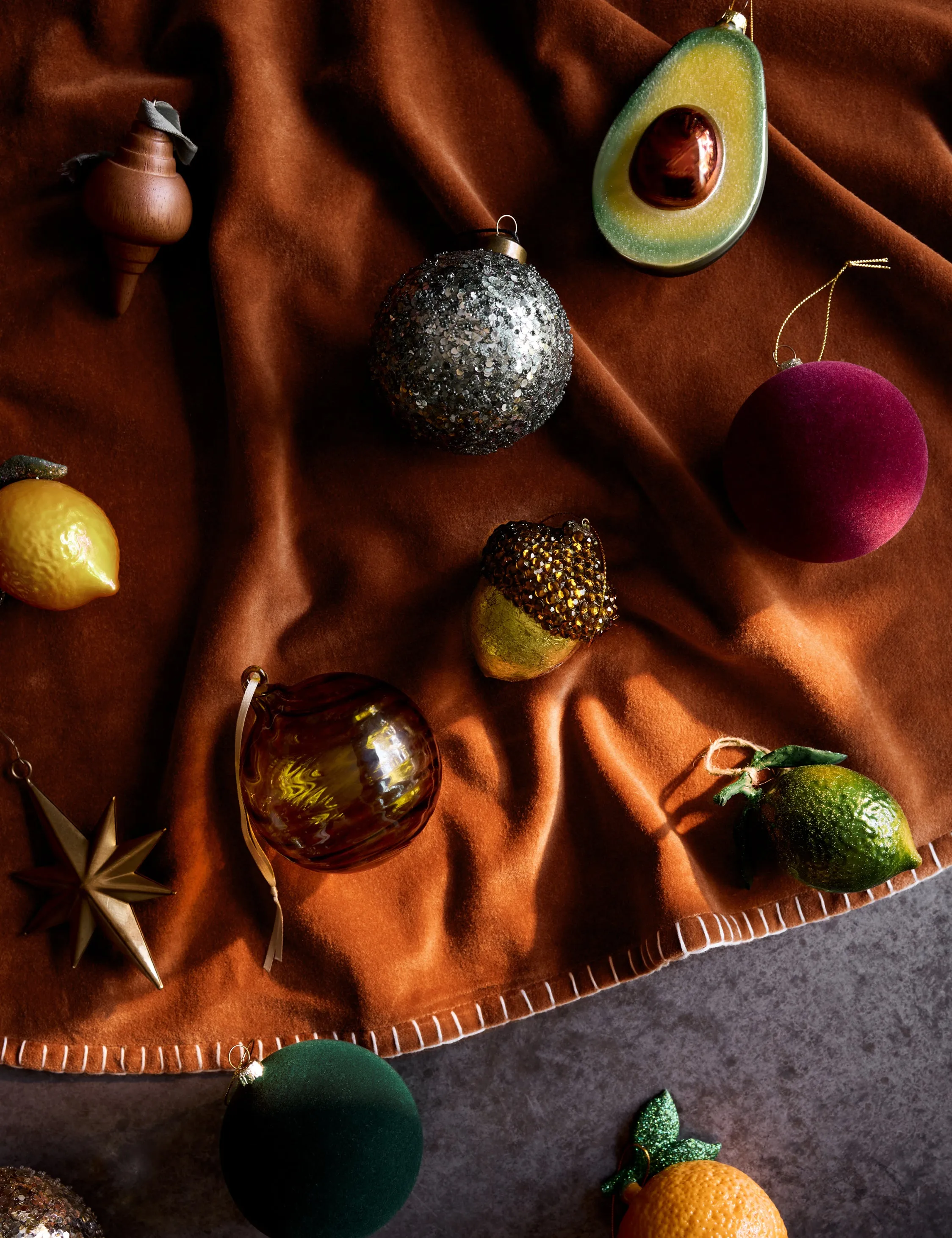 Velvet Ball Ornament (Set of 2) by Cody Foster and Co Lulu and Georgia