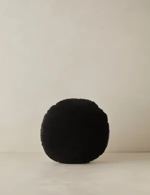 Velvet Round Pillow by Sarah Sherman Samuel Lulu and Georgia