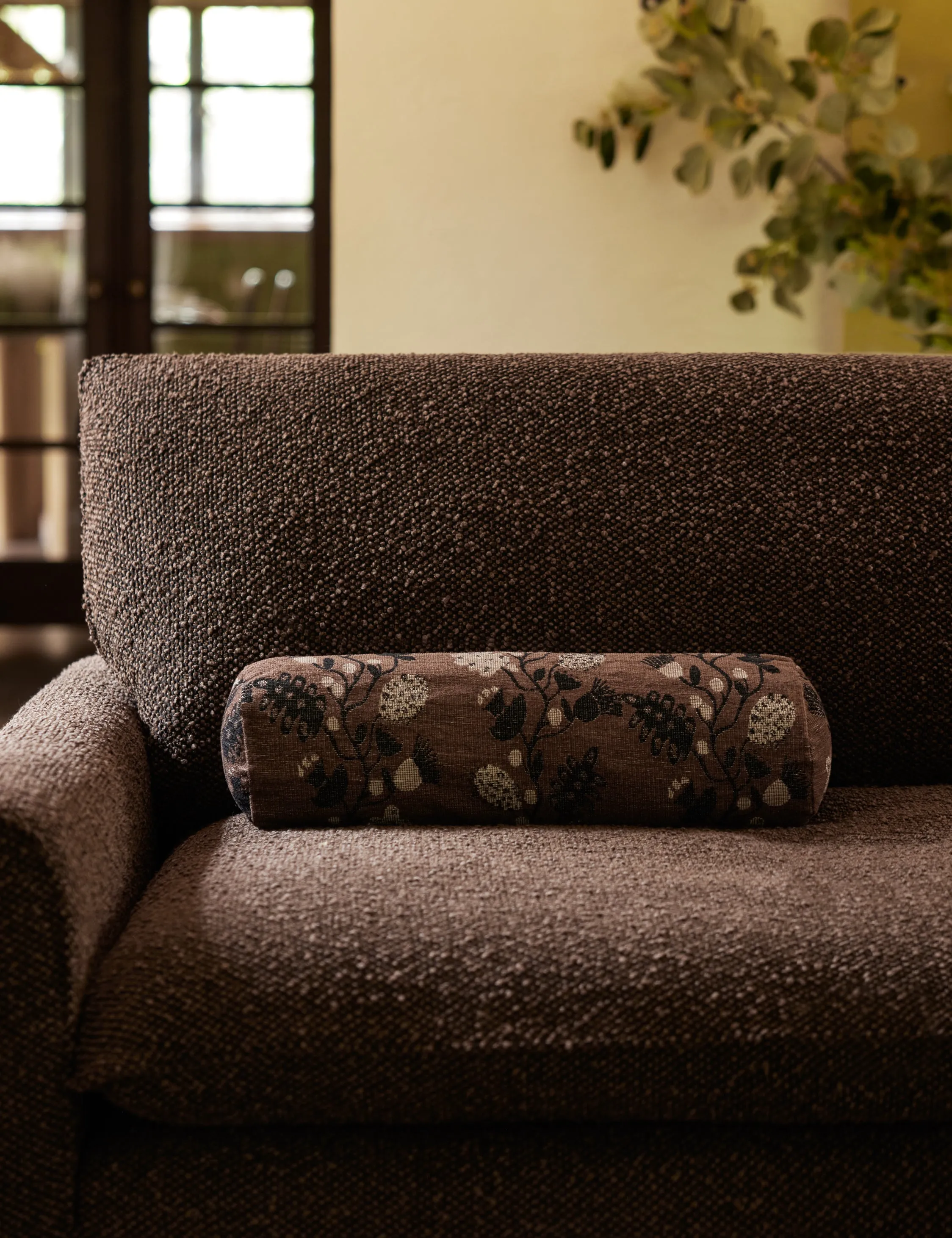 Vini Botanical Jacquard Bolster Pillow by Sarah Sherman Samuel Lulu and Georgia