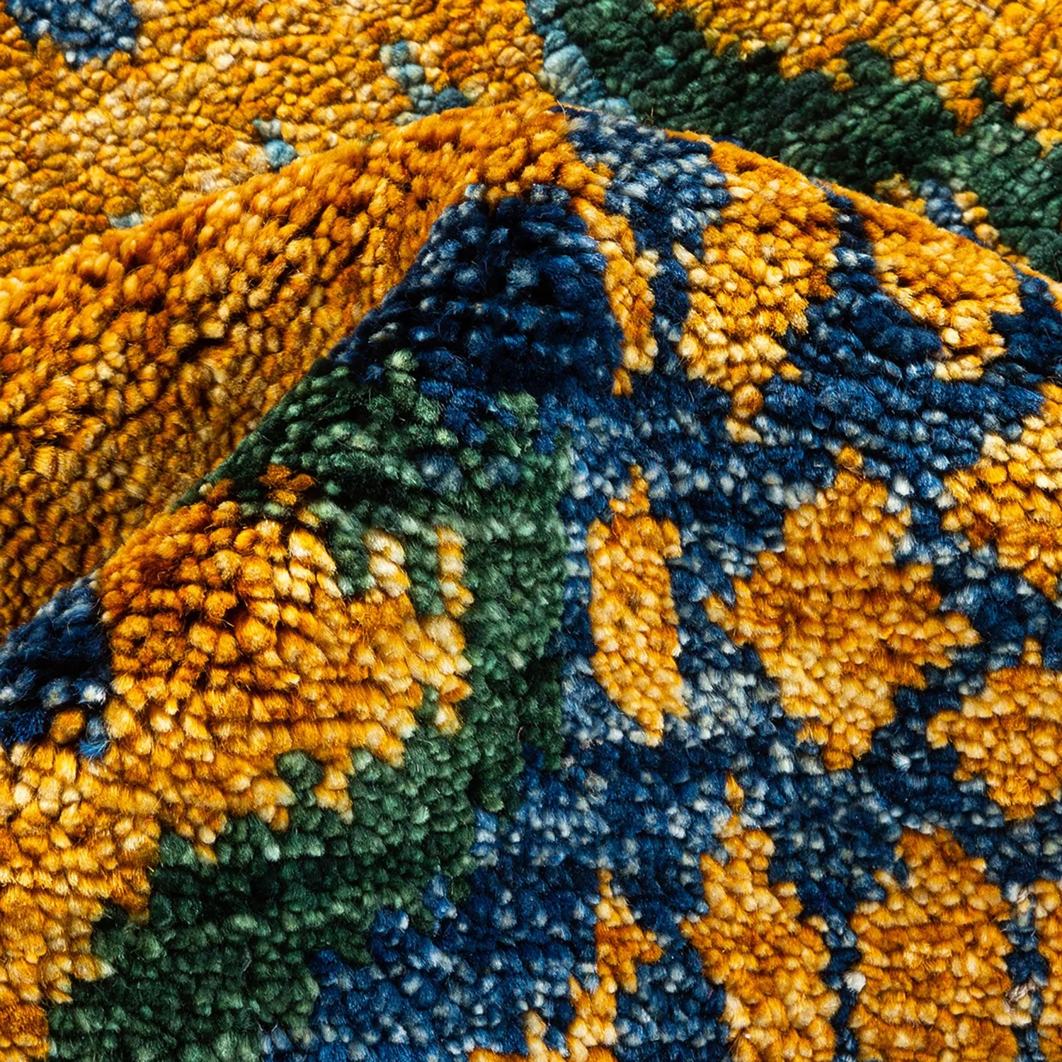 Yellow Transitional Wool Rug - 6' x 9'1"